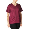 WonderWORK Wink Scrubs for Women, Vneck Scrub Tops(Wine)