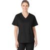 WonderWORK Wink Scrubs for Women, Vneck Scrub Tops(Black)
