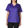WonderWORK Wink Scrubs for Women, Vneck Scrub Tops(Grape)