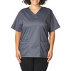 WonderWORK Wink Scrubs for Women, Vneck Scrub Tops(Pewter)