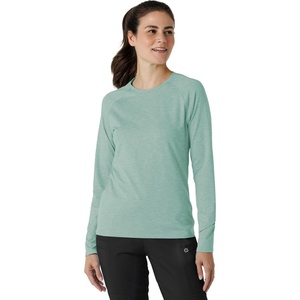 Wink Layers Womens Watch Window Underscrub Top(Sky Blue Heather)