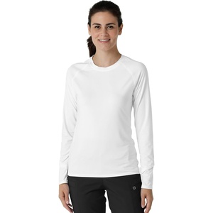 Wink Layers Womens Watch Window Underscrub Top(White)