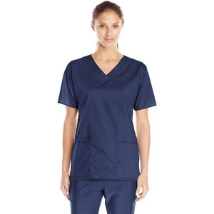 WonderWORK Wink Scrubs for Women, Vneck Scrub Tops(Navy)