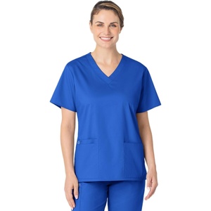 WonderWORK Wink Scrubs for Women, Vneck Scrub Tops(Royal)