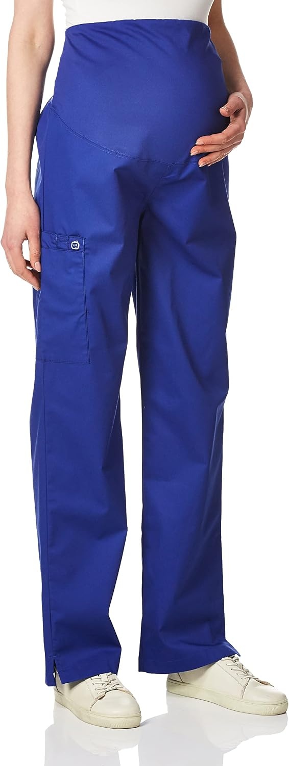 image:imageWink WonderWORK Maternity Cargo Scrub PantGalaxy Blue