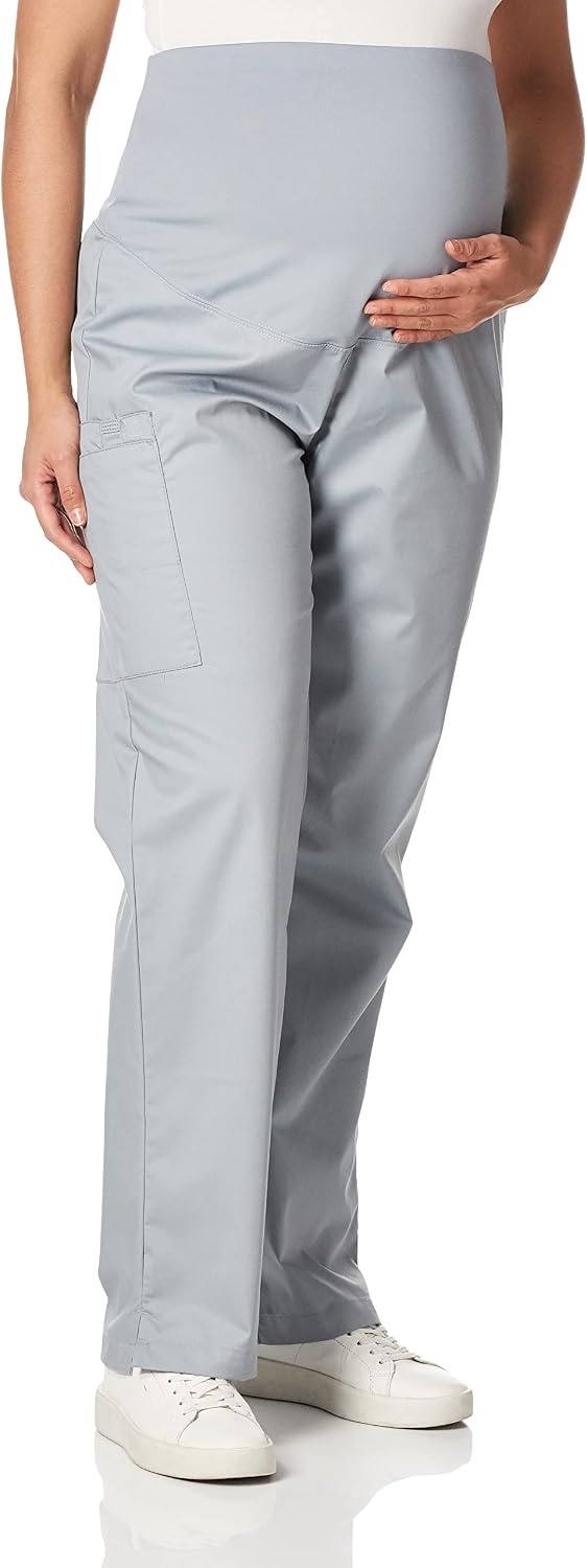 image:imageWink WonderWORK Maternity Cargo Scrub PantGrey