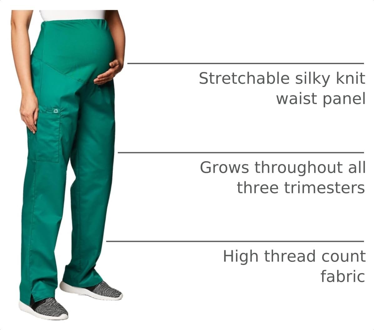 image:imageWink WonderWORK Maternity Cargo Scrub PantHunter