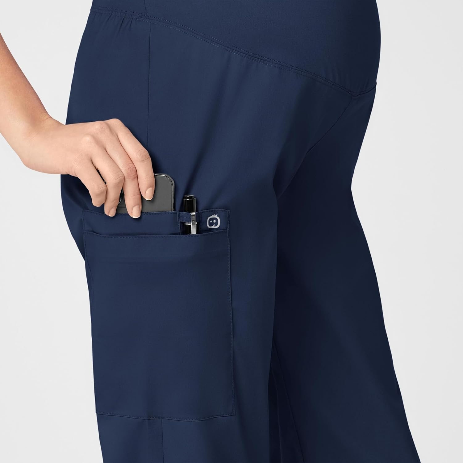 image:imageWink WonderWORK Maternity Cargo Scrub PantNavy