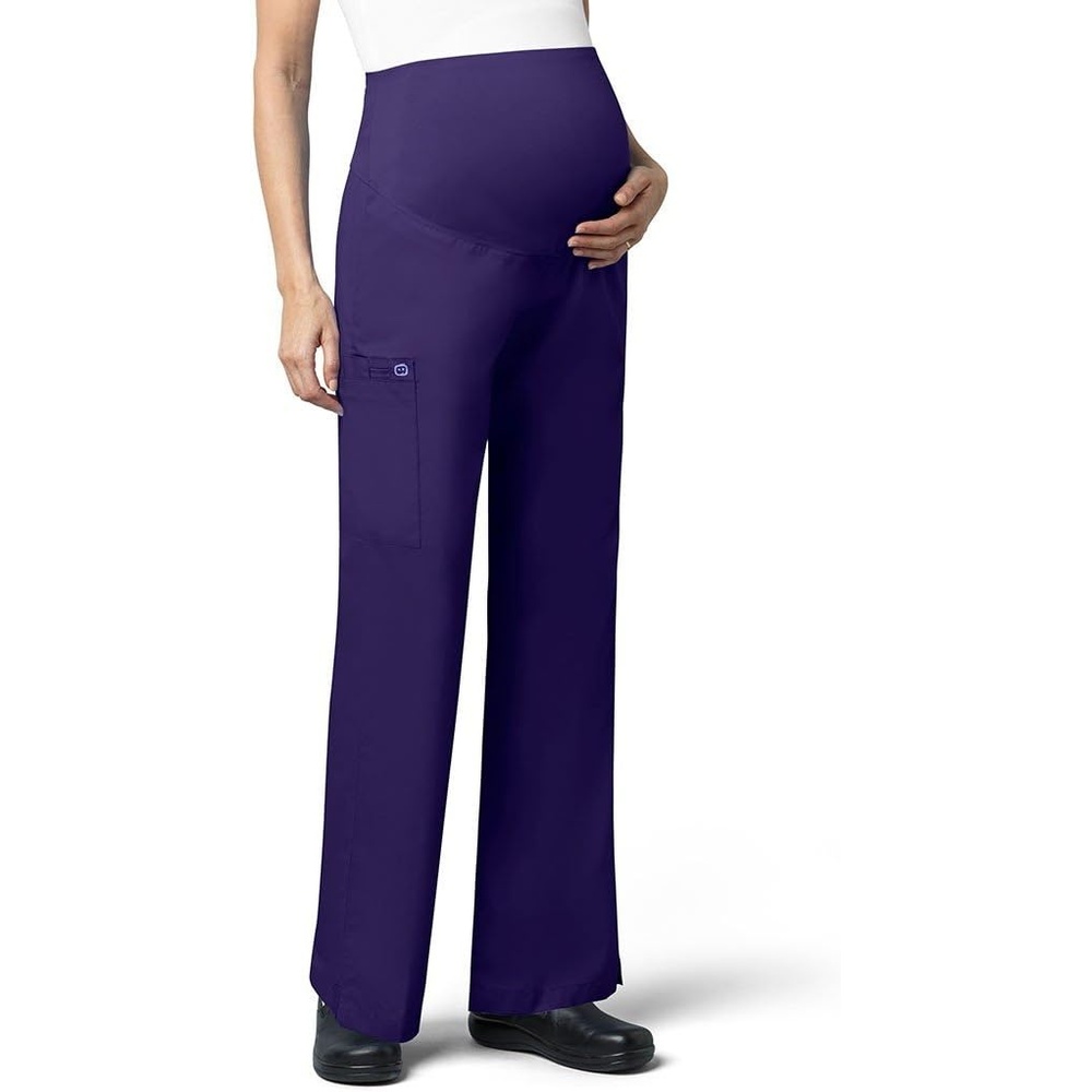 image:imageWink WonderWORK Maternity Cargo Scrub PantGrape