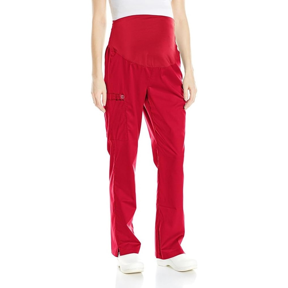image:imageWink WonderWORK Maternity Cargo Scrub PantRed