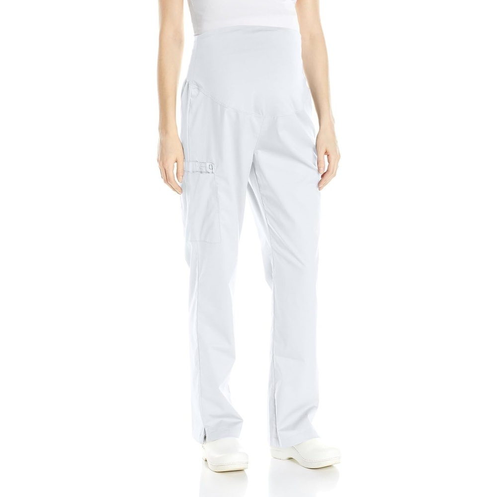 image:imageWink WonderWORK Maternity Cargo Scrub PantWhite