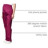 Wink WonderWORK Maternity Cargo Scrub Pant(Wine)