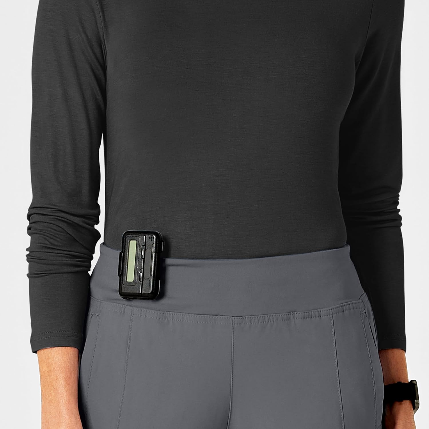 image:imageWINK Layers Womens Long Sleeve Silky TeeBlack
