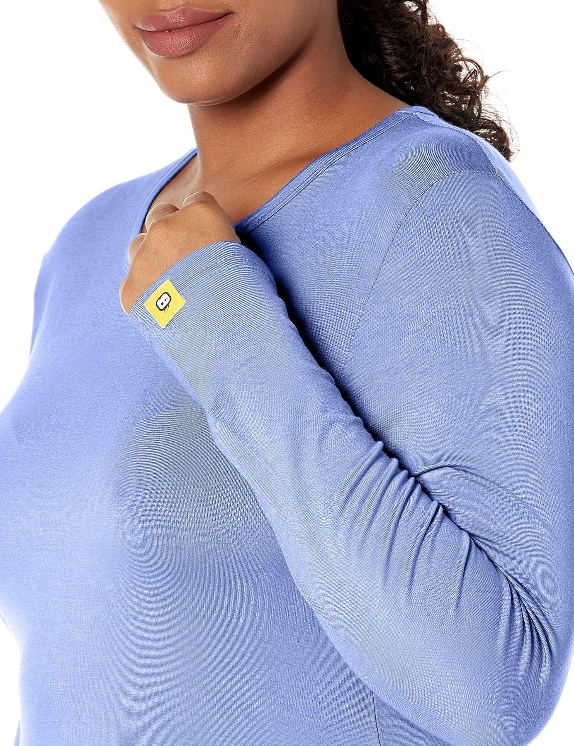 image:imageWINK Layers Womens Long Sleeve Silky TeeCeil Blue