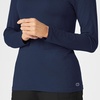 WINK Layers Women’s Long Sleeve Silky Tee(Navy)