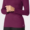 WINK Layers Women’s Long Sleeve Silky Tee(Wine)