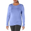 WINK Layers Women’s Long Sleeve Silky Tee(Ceil Blue)