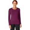 WINK Layers Women’s Long Sleeve Silky Tee(Wine)