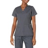 WonderWink Women’s Wonderflex Verity Scrub Top, Charcoal, Medium