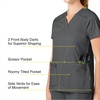 WonderWink Women’s Wonderflex Verity Scrub Top, Charcoal, Medium