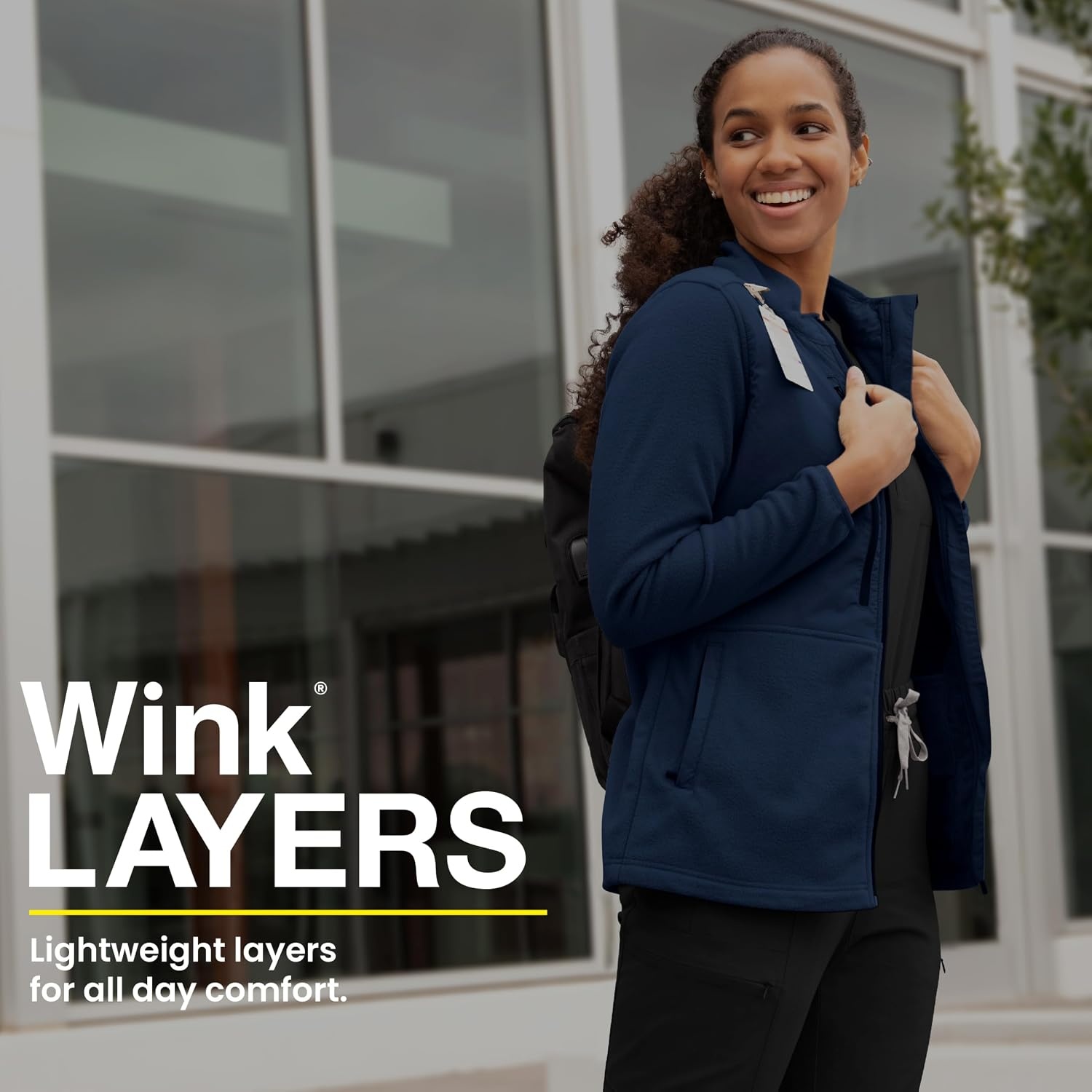 image:imageWINK Layers Womens Fleece Full Zip JacketWhite