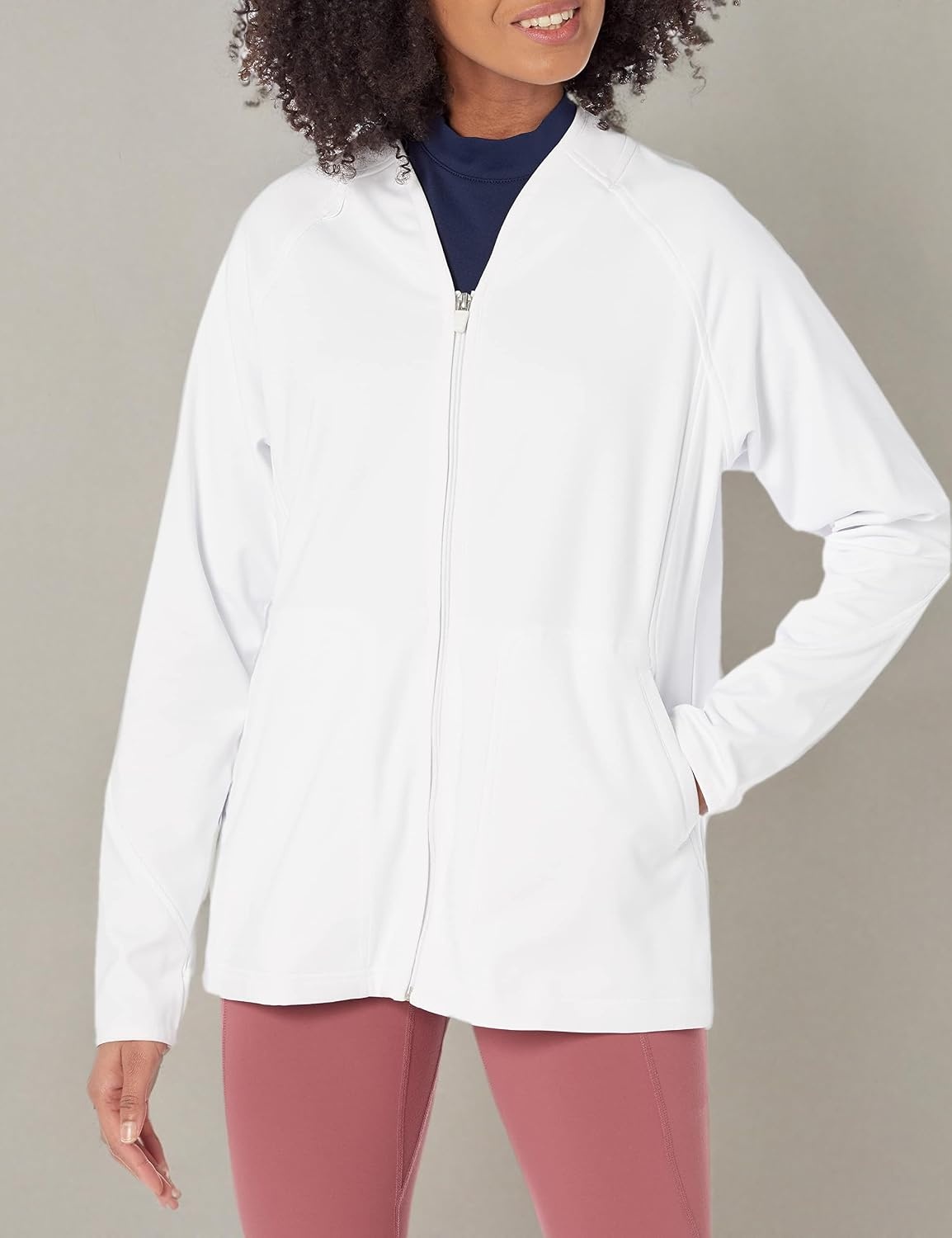 image:imageWINK Layers Womens Fleece Full Zip JacketWhite