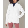 WINK Layers Women’s Fleece Full Zip Jacket(White)